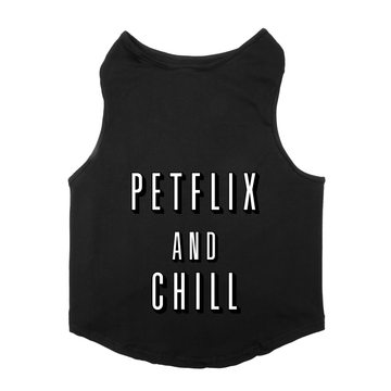 PawsIndia Sleeveless Printed Cat T-Shirt - Petflix & Chill